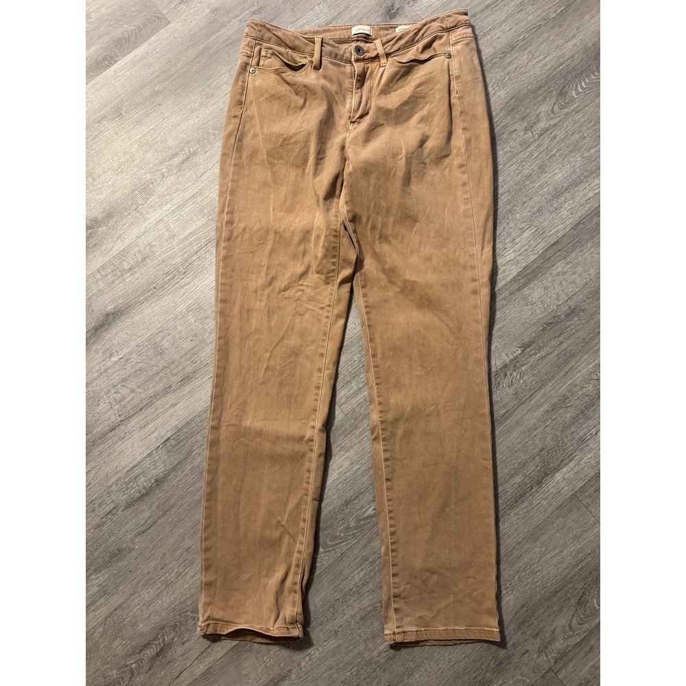 J. Jill Denim Boyfriend Straight Leg Ankle Jeans Tan Khaki Size 8
